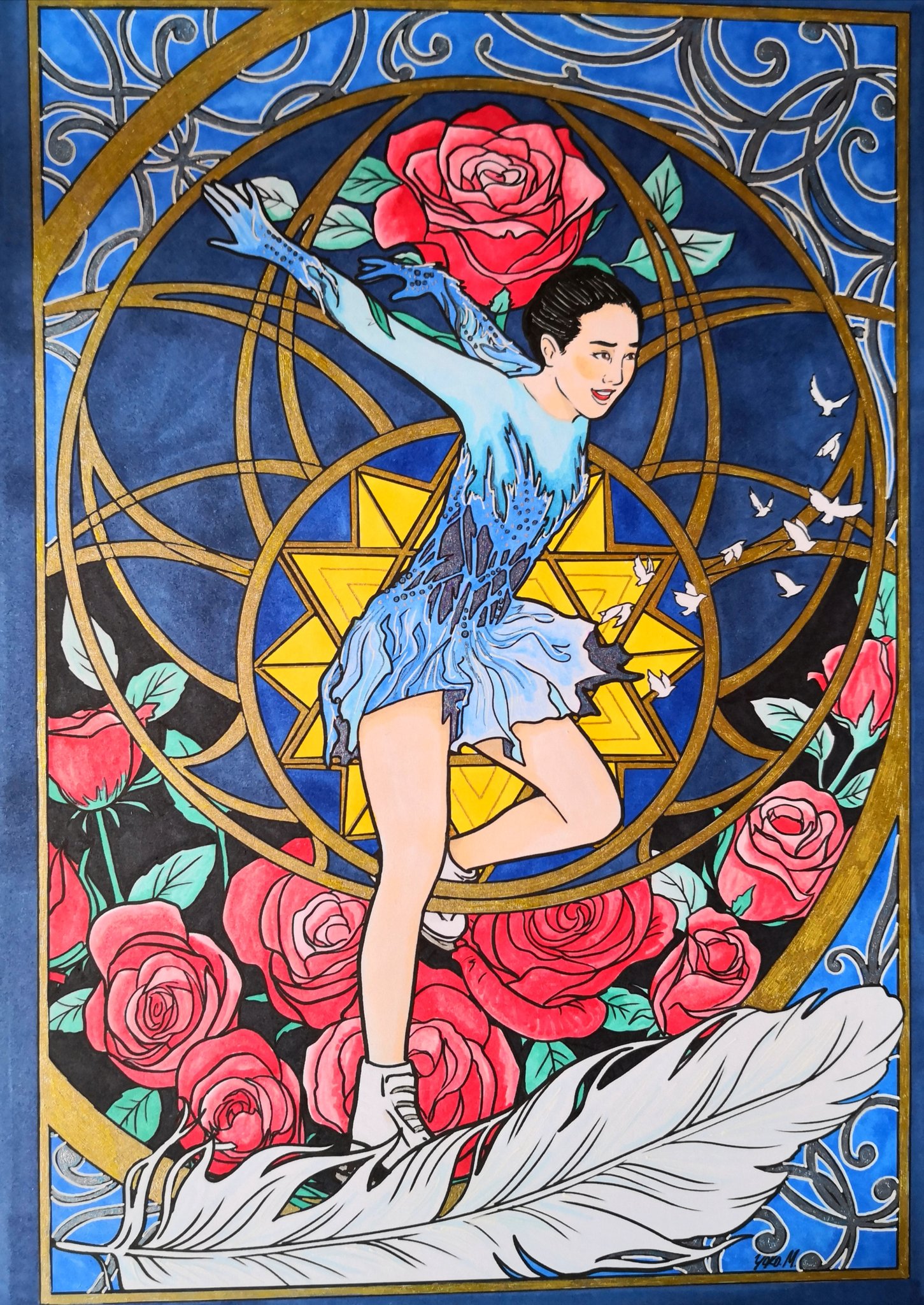 Happy Birthday Mao Asada!    (Thanks to for the coloring page ) 