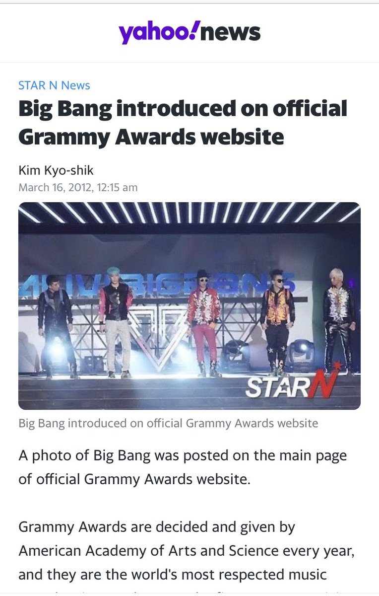 Some BIGBANG Worldwide recognition articles...Time Magazine, Forbes Magazine, FEATURED Twice on  http://Grammy.com  main page