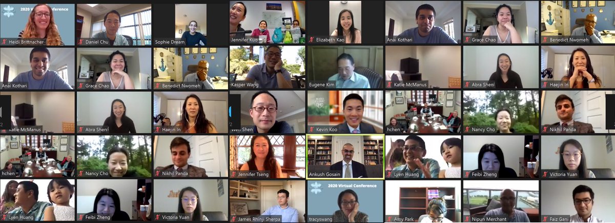 DChu80's tweet photo. @AsianAcadSurg #SAAS2020 virtual happy hour - great seeing these smiles, families and fun backgrounds from all over! https://t.co/KFkpu28Ds0