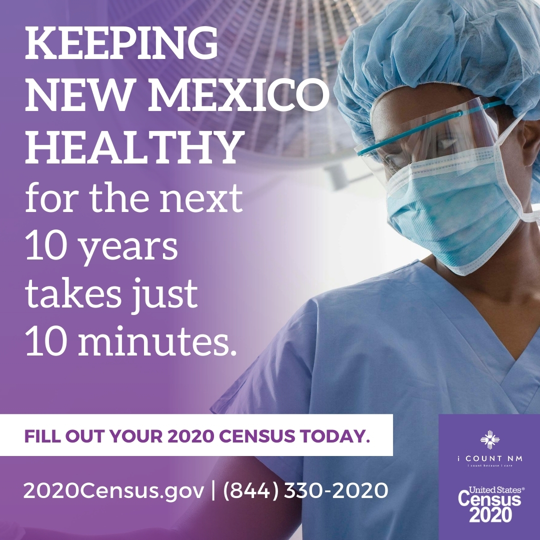 ELCENTRO_NM's tweet photo. Fill out the #Census by September 30!
With only ten minutes, you can help New Mexico stay healthy (and funded) for the next ten years.
Visit https://t.co/OOOpWjhwcM or call (844) 330-2020. #2020Census #WeCountNM @icount https://t.co/llvw4vPwR0