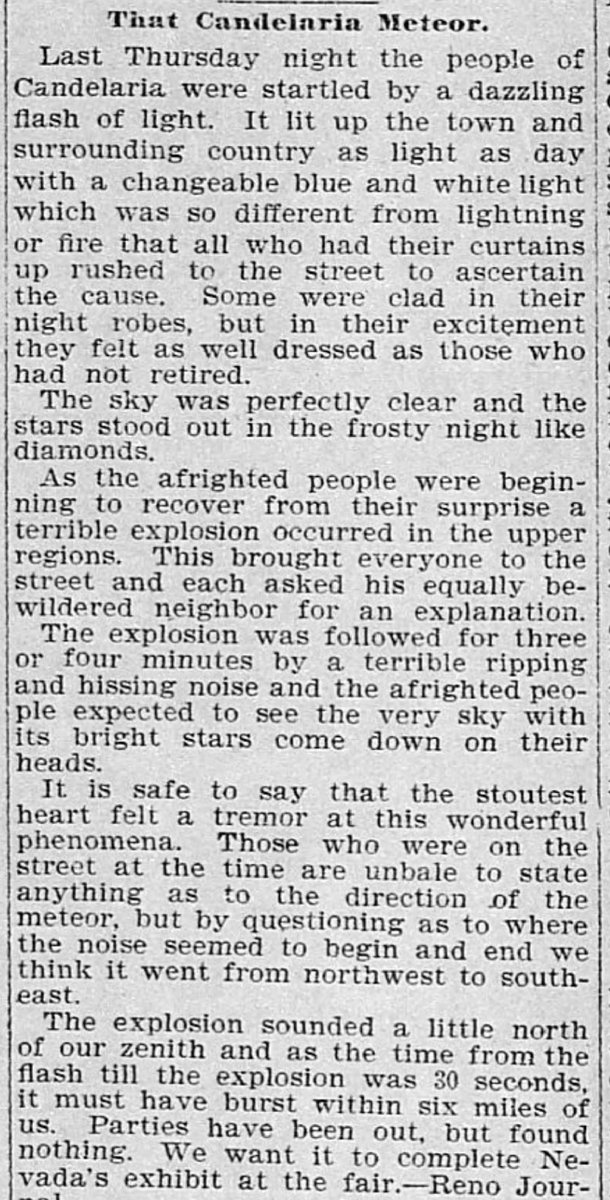 Firstly...The  #Great  #Nevada  #Meteor of 1894 https://www.otherhand.org/home-page/area-51-and-other-strange-places/the-great-nevada-meteor-of-1894/