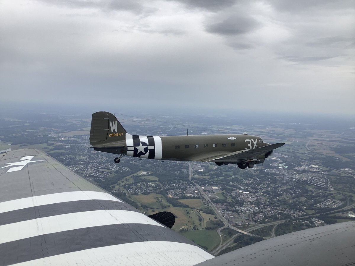 Reflecting on how much yesterday’s flight meant... sitting next to a retired #USAF pilot now flying for #UAL & there for the memory of his father’s squadron in #WWII... a bucket list item for him to be on a #DDay75 airplane... and a chance I’ll never miss nor take for granted.