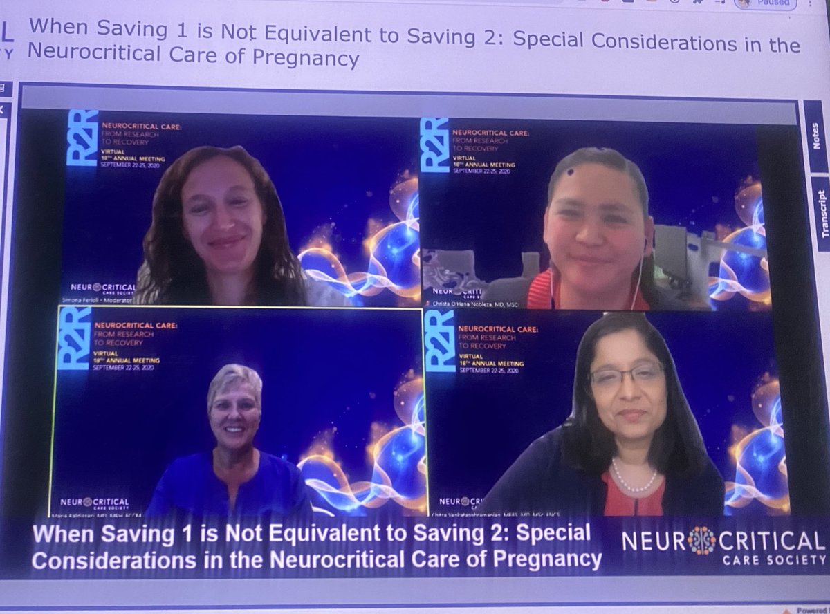 Phenomenal last session on neurocritical management of pregnant women and their unborn baby @nsicumommamd14 #NCS18 #NCS2020 #WINCC