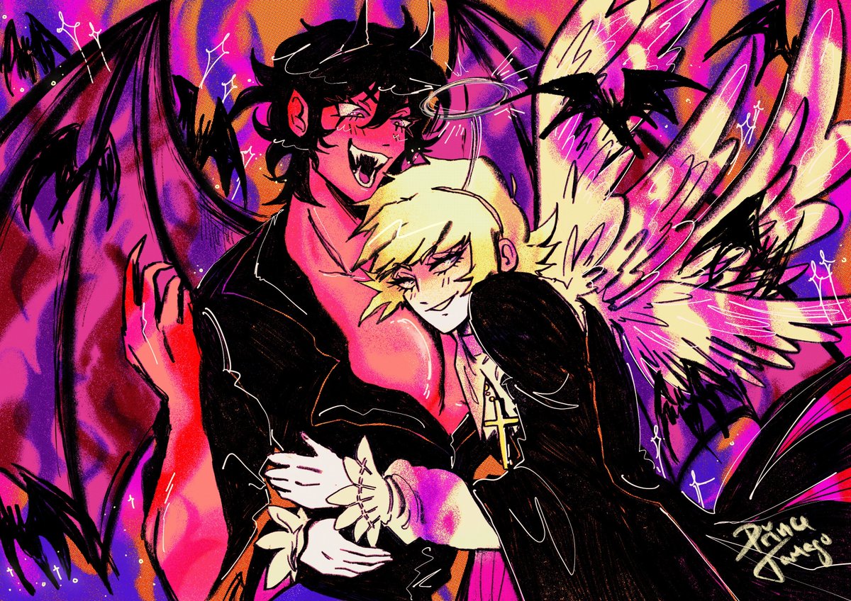 princepuca's tweet photo. havent drawn my spooky boys in a while 😈👼🎃👻
#devilman https://t.co/eZ6EfhBeXE