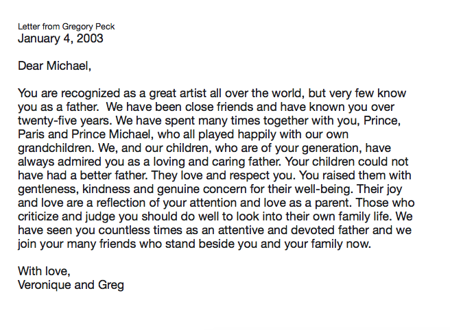 Gregory and Veronica Peck and children, were Michael Jackson's close friends for over 25 years.  #FactsMatter