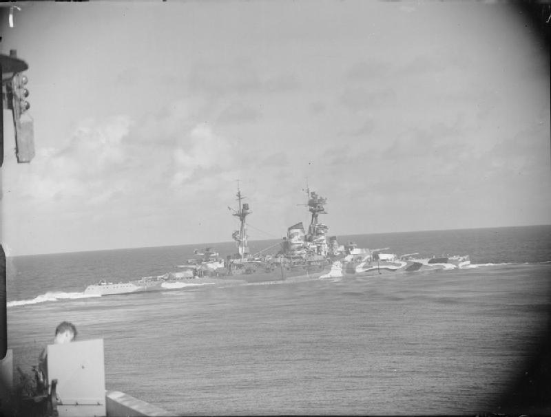 Instead, V/Adm Cunningham had decided to try once more with the big guns of his heavy ships, & the flagship HMS Barham, HMS Resolution & the cruisers HMAS Australia & HMS Devonshire once more sailed into range & opened fire.