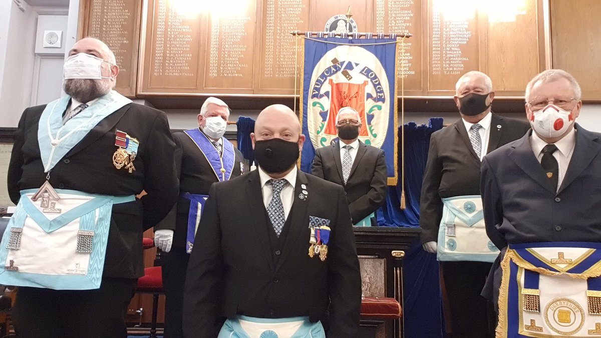Vulcan4382's tweet photo. Vulcan Lodge return to their first regular meeting since COVID-19, albeit in reduced numbers, socially-distanced and following all guidelines. https://t.co/5egAlJPQ0G