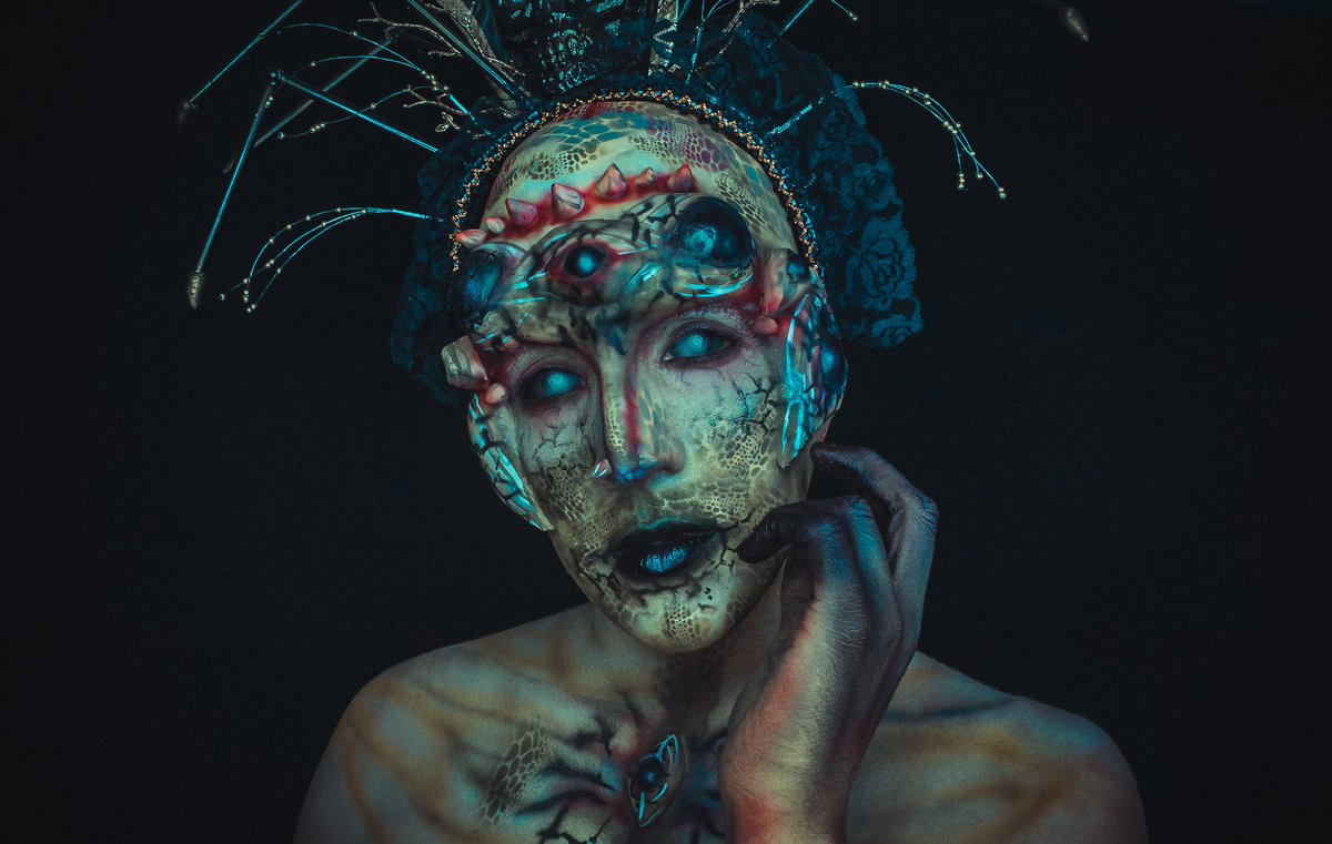Isabelqmakeup's tweet photo. •°~4L¡€n •S?¡d3R~°•
Prostéticos, headdress, makeup, fotografía y edición hechos por mi.
#specialeffects #specialeffectsartist #SFX #SFXMakeup #prostheticmakeup #bodypainting #alienspider #arachnophobia https://t.co/OMEEqDiZEN