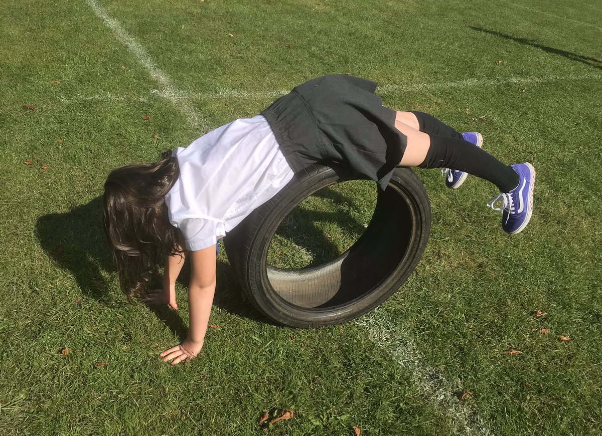 Some funny tyre balancing going on at lunch today #playmatters #opalschools #active <a href="/OPAL_CIC/">Outdoor Play and Learning (OPAL) CIC</a> <a href="/BlueCoatPrimary/">Blue Coat Primary</a>