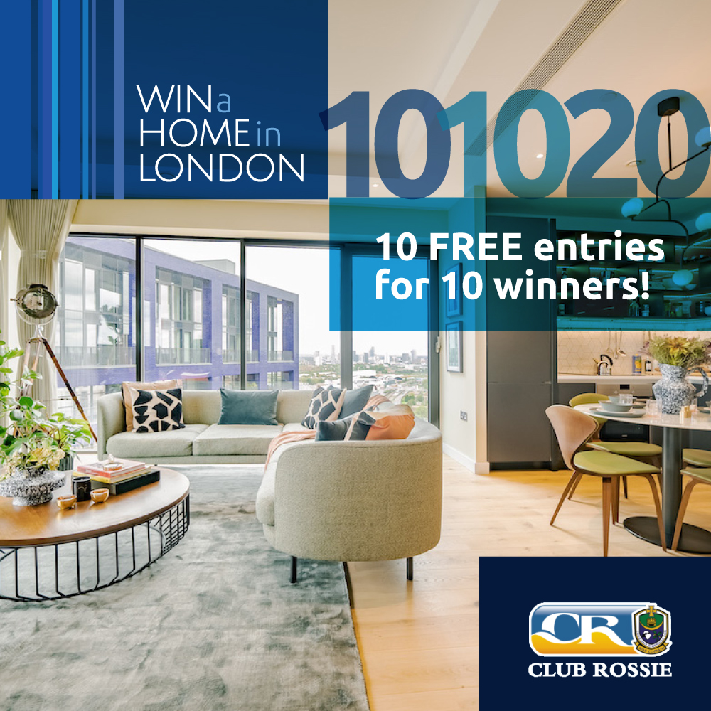 WinHomeLondon's tweet photo. 1⃣ 0⃣ - 1⃣ 0⃣ - 2⃣ 0⃣
Enter our draw by October 1st &amp; you'll go into a bonus draw to be one of 10 winners who will each win 10 FREE entries each! Enter our @clubrossie draw here ➡️ https://t.co/7fox2oOoKW https://t.co/uccyYssivW