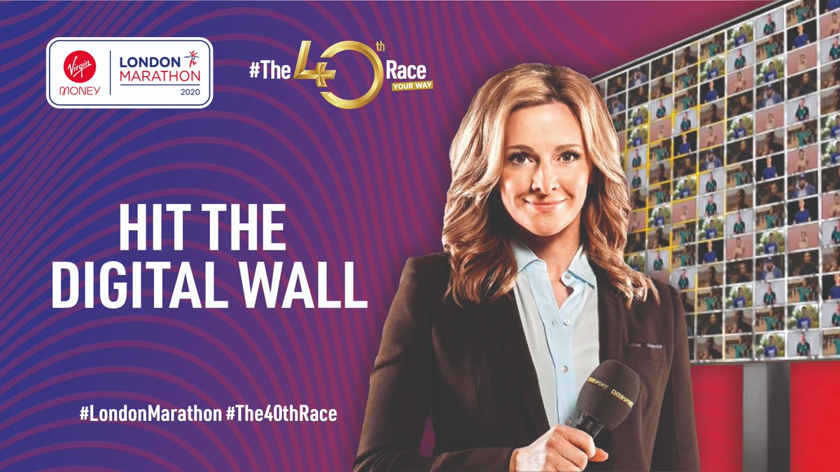 LondonMarathon's tweet photo. Wherever you're running #The40thRace you can still join us on the Mall at the 2020 Virgin Money London Marathon.🤯

Apply now to run a section of your virtual race on the @BBCSport Digital Wall at the Finish Line of our Elite Races.

More: https://t.co/Kh7I1h9d0y

#LondonMarathon https://t.co/KrDWg3gukU