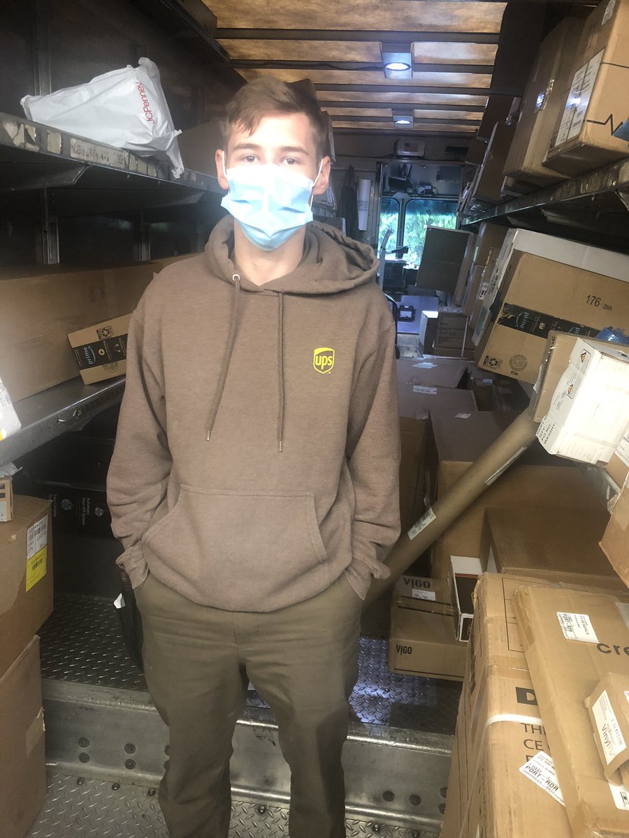 Introducing Isaac Horton as a new driver in Elma. @NorthwestUPSers @CHSP_northwest mask on and ready save lives