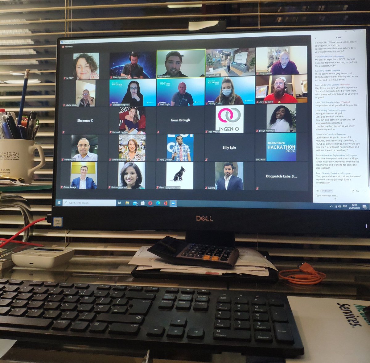 Theobane's tweet photo. Full swing into @dogpatchlabs and @UlsterBank #hackaton2020 with @evocco co-founder Hugh Weldon giving a keynote talk to inspire us this weekend. Going to be some weekend! Can't wait to kick off!!
#wherewillub #Ireland #coworking #enterprise #startup #fintech https://t.co/E8QJ8r71Dz