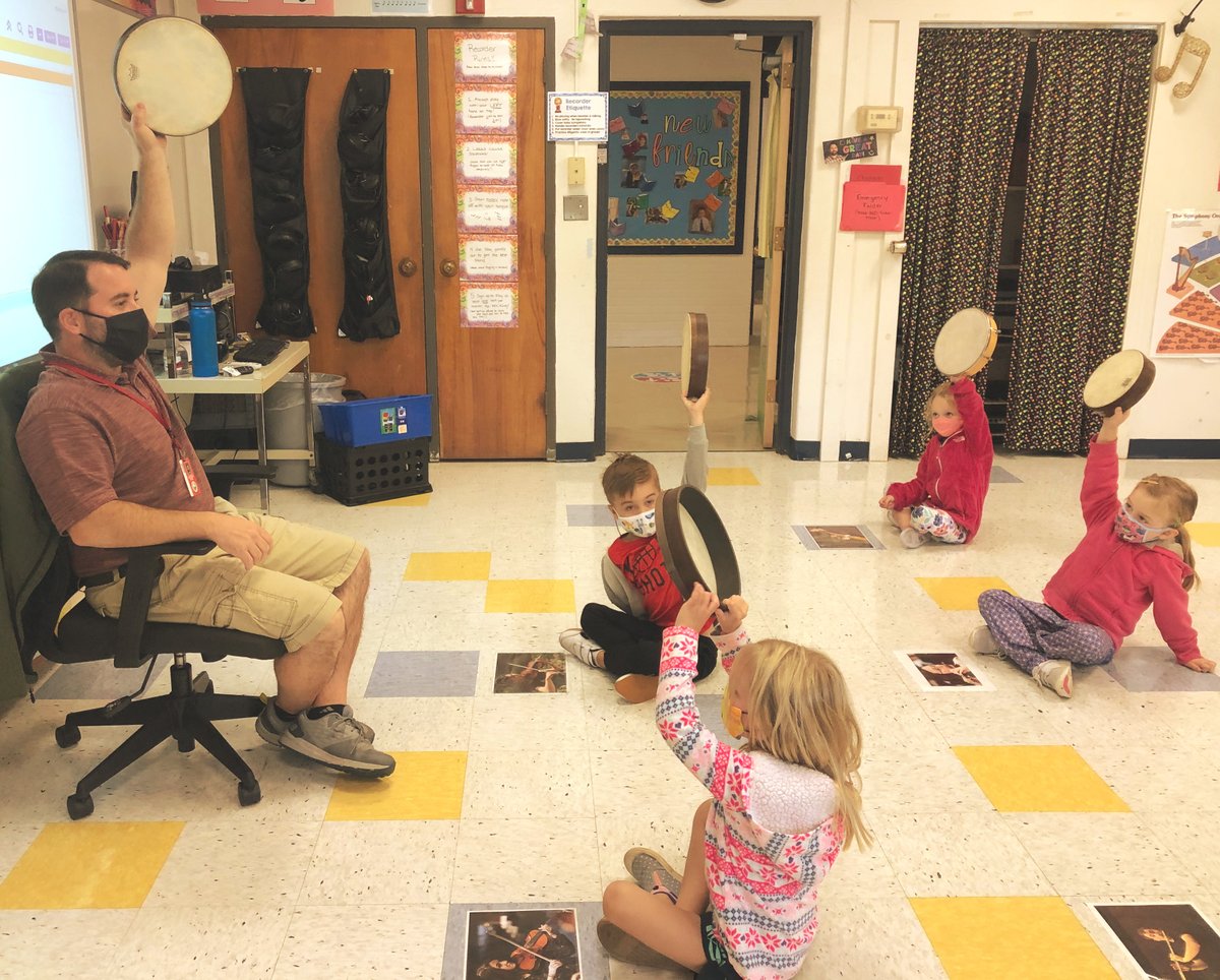 Hey, Mr. Tambourine man, play a song for me!  Mr. Kane and his students make music and have a lot of fun <a href="/chapman_school/">Chapman School</a>.  #cheshirepublic #cheshirectpublicschools #cheshirepublicschools