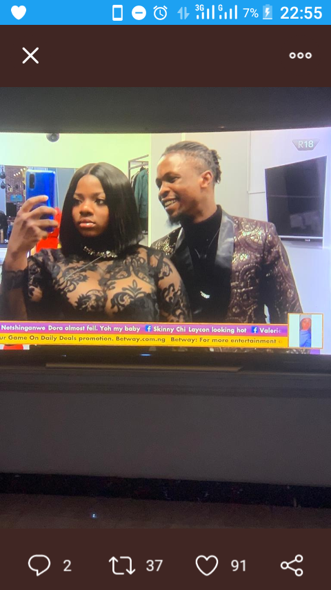 KellarSimply's tweet photo. My top2 congratulations laycon and Dorathy on tonight win.@DONJAZZY  please be gentle to my Babies oooow, spoil them for me
 #BBNaija https://t.co/902hwzcsYm