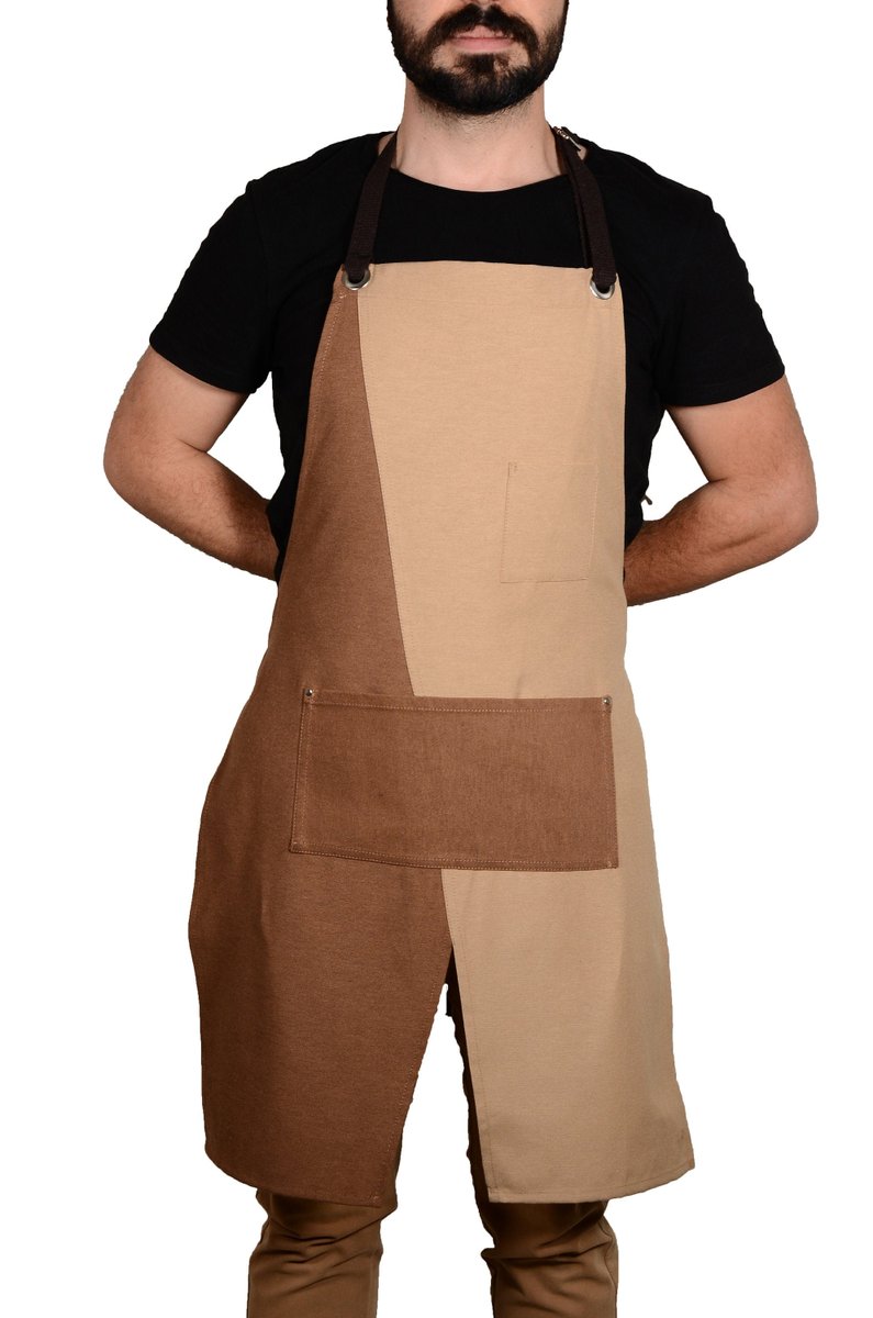 Excited to share the latest addition to my #etsy shop: Double Solor Slits Apron for Women and Man Barista Kitchen Barbers Chefs Apron etsy.me/3cI8hDX #brown #barbatmitzvah #cotton #apron #cookingapron #kitchenapron #bakingapron #personalisedapron #apronforwomen
