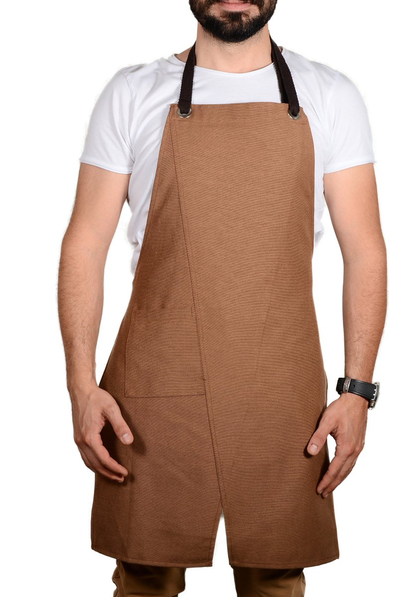 Excited to share the latest addition to my #etsy shop: Slit Apron for Women and Man Barista Kitchen Barbers Chefs Apron etsy.me/3hXk2qY #barbatmitzvah #cotton #brown #apron #cookingapron #kitchenapron #bakingapron #personalisedapron #apronforwomen