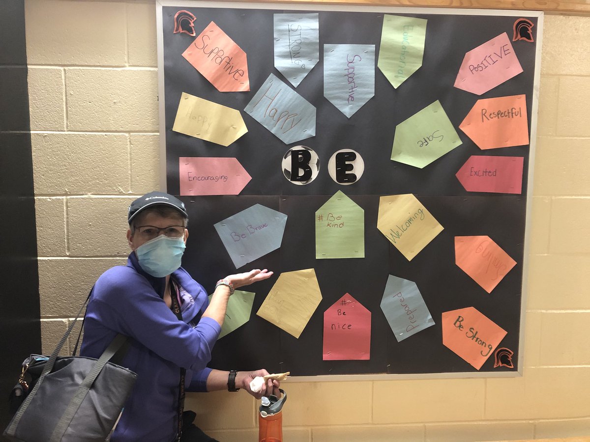 Congrats to KJ’s PE class for creating this bulletin board to promoting well-being and inclusion ⁦⁦<a href="/ClarkeRoad/">Clarke Road SS</a>⁩. Zoom in to see what matters to gr 9 girls! #TVinnovates #TVCreateFest