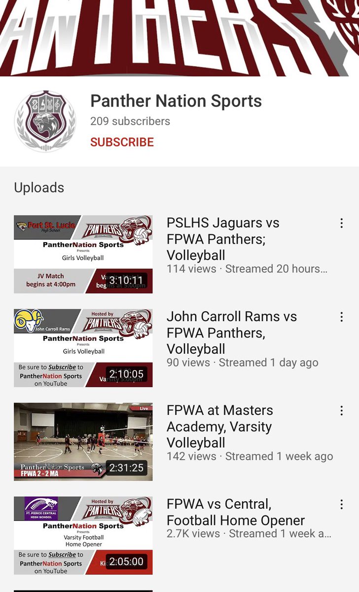 FBWestwood1's tweet photo. Panther Nation Subscribe Now‼️ to the greatest on earth and turf‼️ The game will be live streamed tonight at 7pm‼️ https://t.co/7f0KSycMGM