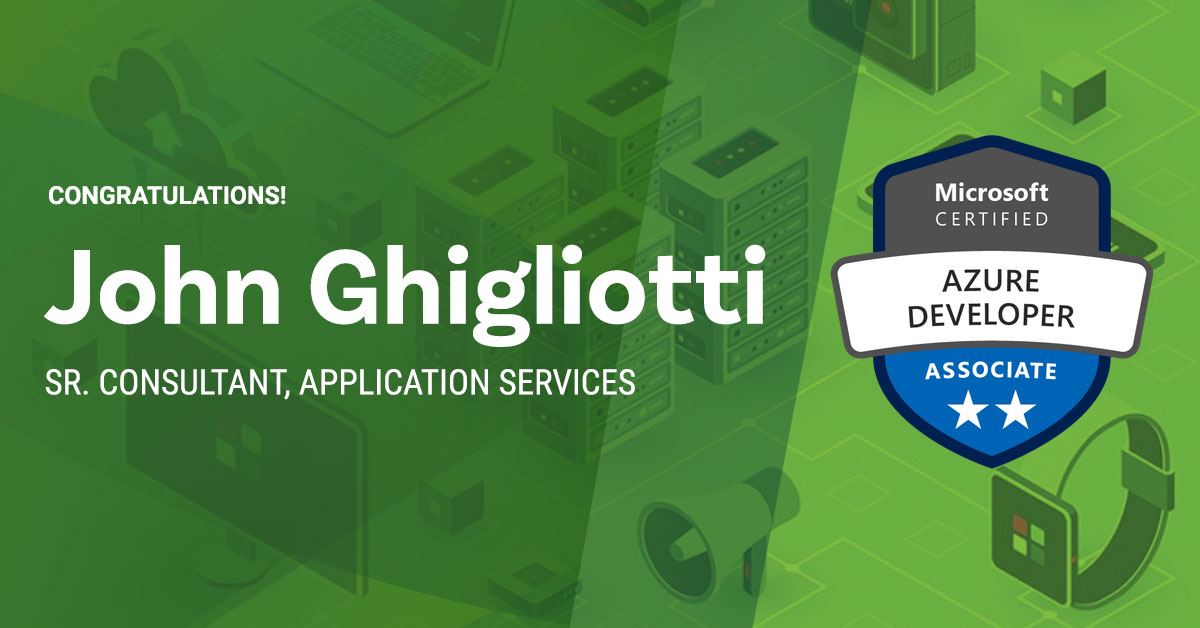 Another Sparkie certification to celebrate: Congratulations John Ghigliotti on achieving your #Azure Developer Associate Certification! #StackingThemUp #SparkieLife #KeepLearning