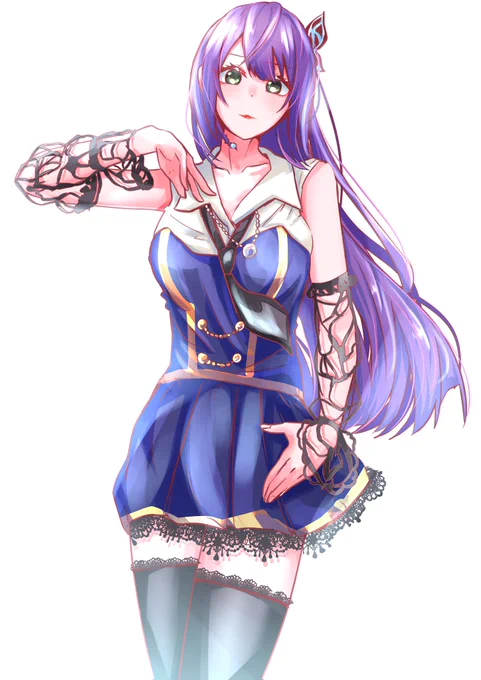 舞台衣装の純様〜 初様はまた後で…… 描いたら船田姉妹で合わせるねお顔は実写寄り…かな、印象が強かったので 