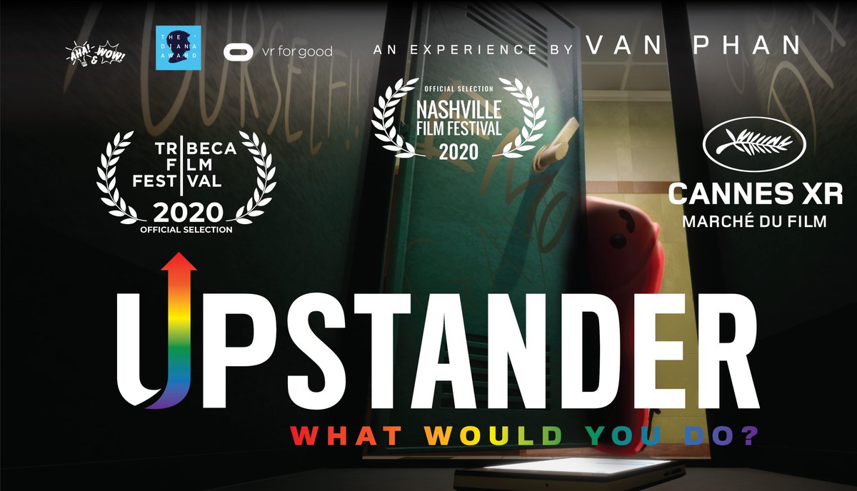 Upstander is not available for FREE on the Oculus Store!
Please watch it and share it!  

#onlinepremiere #oculusmediastudio #oculus #tribeca2020 #cinema360   #oculusforgood #vrforgood #vrfilm #tribeca360 #cannesxr  #Veer #nashfilmfest #antibullying #letsveer