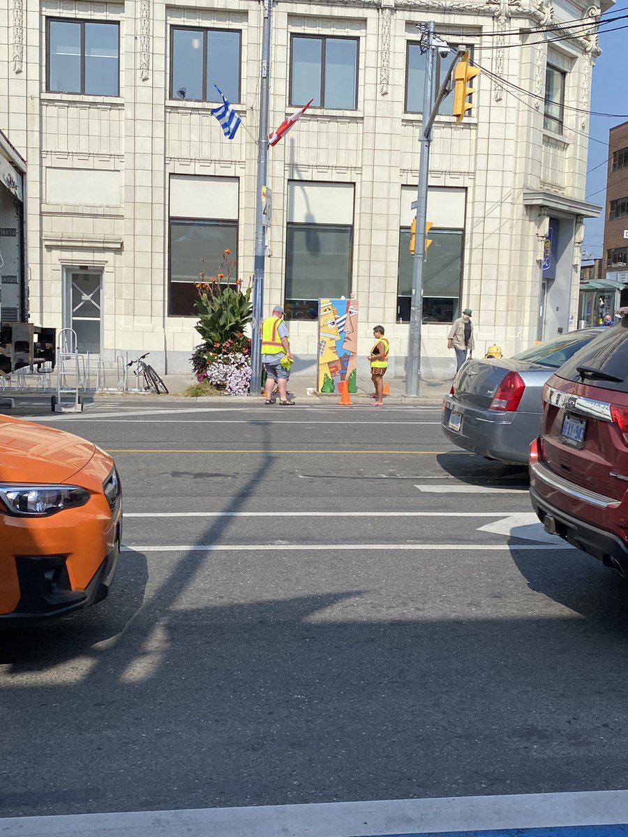 Getting to see the nooks and crannies of the street really makes walking the perfect vantage point to absorb the art being crafted on the Danforth – bei  Church of the Holy Name