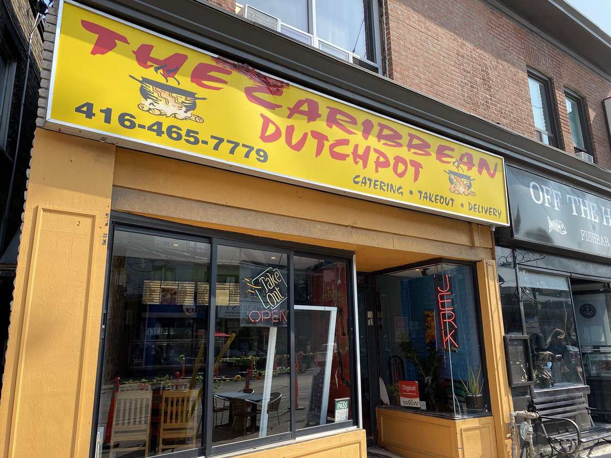 #CafeTO at The Caribbean Dutchpot and then a walk back to the home office. Hope everyone is taking some time to get out and explore. A lot of  #TO’s to choose from but  #ActiveTO is making it all happen in  #TorontoDanforth – bei  The Caribbean Dutchpot