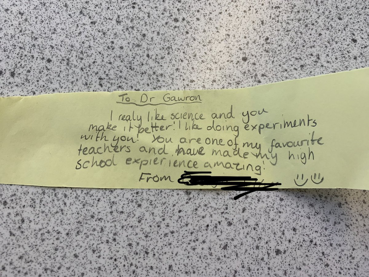 Nice ending to the week receiving these from S1 pupils ☺️  🧪 🥽