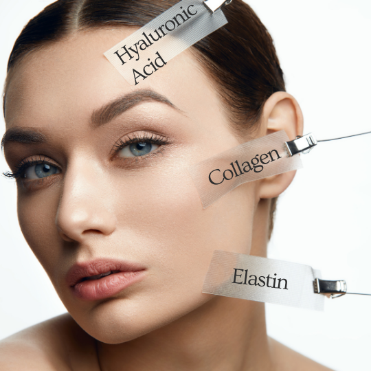 Ready to improve elastin and stimulate collagen?? These are the main building blocks of healthy, youthful skin that support the structure and flexibility to stretch and spring back without drooping or wrinkling.  To stimulate new collagen and improve elastin we recommend C P.I.N.