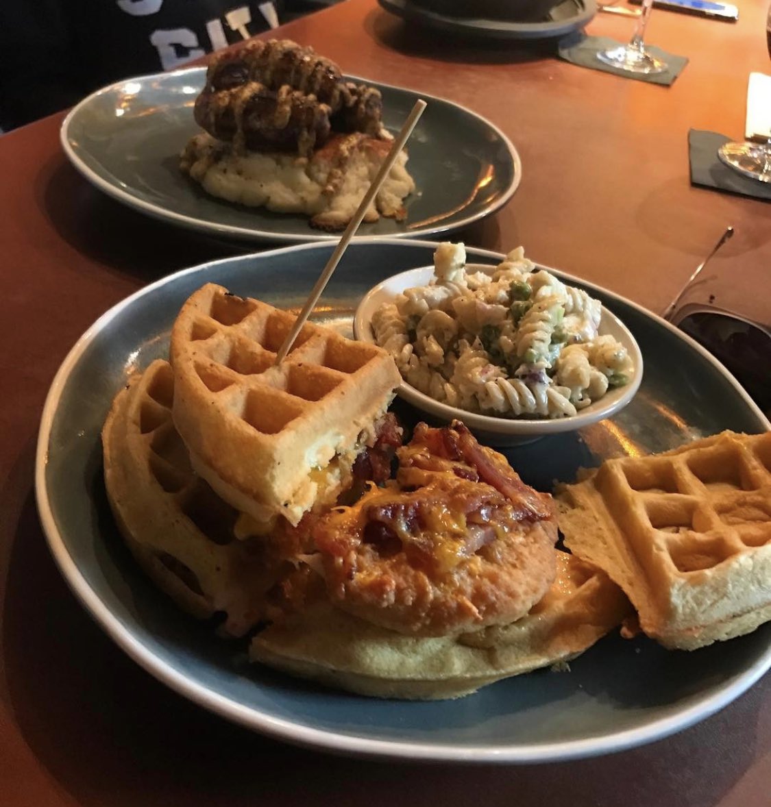 This beautiful little thing was from the  @AbbeyonButler in the ‘Burgh. Chicken and waffle  #sandwich, really hit the spot for brunch after the Stevie Nicks show the night before. 