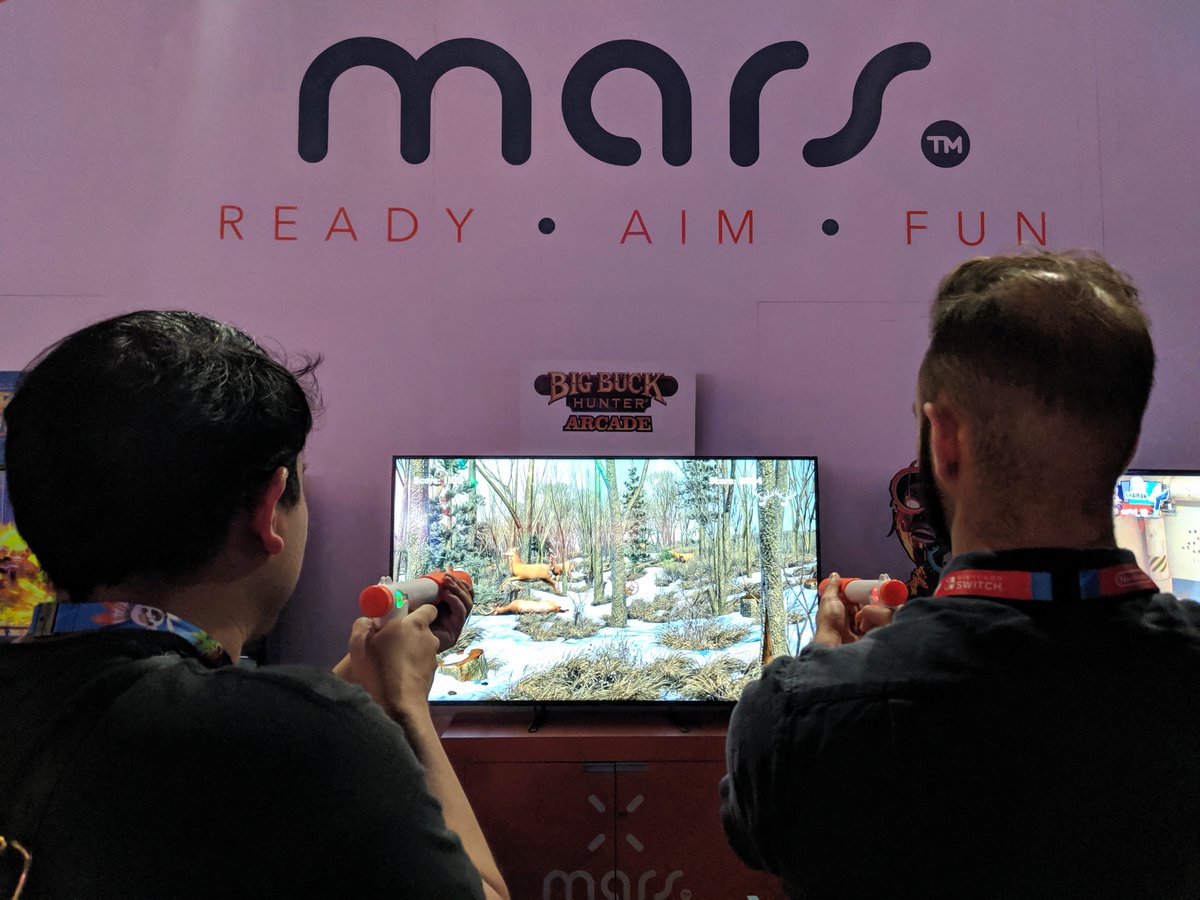 PDPmars's tweet photo. With #BigBuckHunterArcade, you and a friend can compete for the highest score. Snag the MARS Starter Pack on https://t.co/BxZ1eSMxTo or @amazon #PlayMARS #PS4 #XboxOne https://t.co/5Au2ZjQuCf