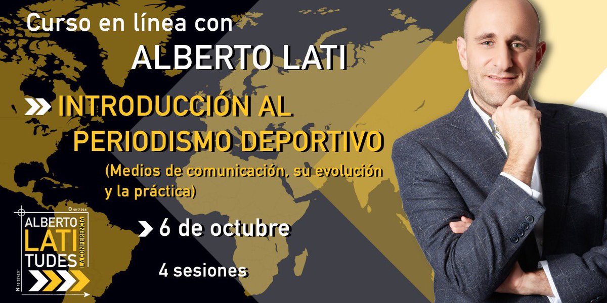 Esos tips y recomendaciones para ser un periodista deportivo completo, ALBERTO LATI te los comparte en un curso único! 💥💥

📌 Inscríbete 👇🏻
cursosonline.centromvs.com/mediosdecomuni… 

#latitudeslaconferencia #cursosonline #cursos