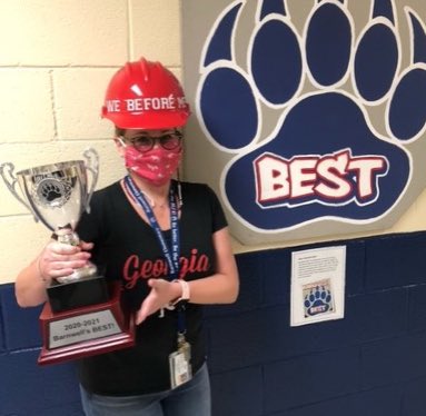 Congratulations to Mrs. Ferrar, this week’s Barnwell’s BEST Hard Hat recipient. Fantastic teacher for our little bears and teammate for our big ones!