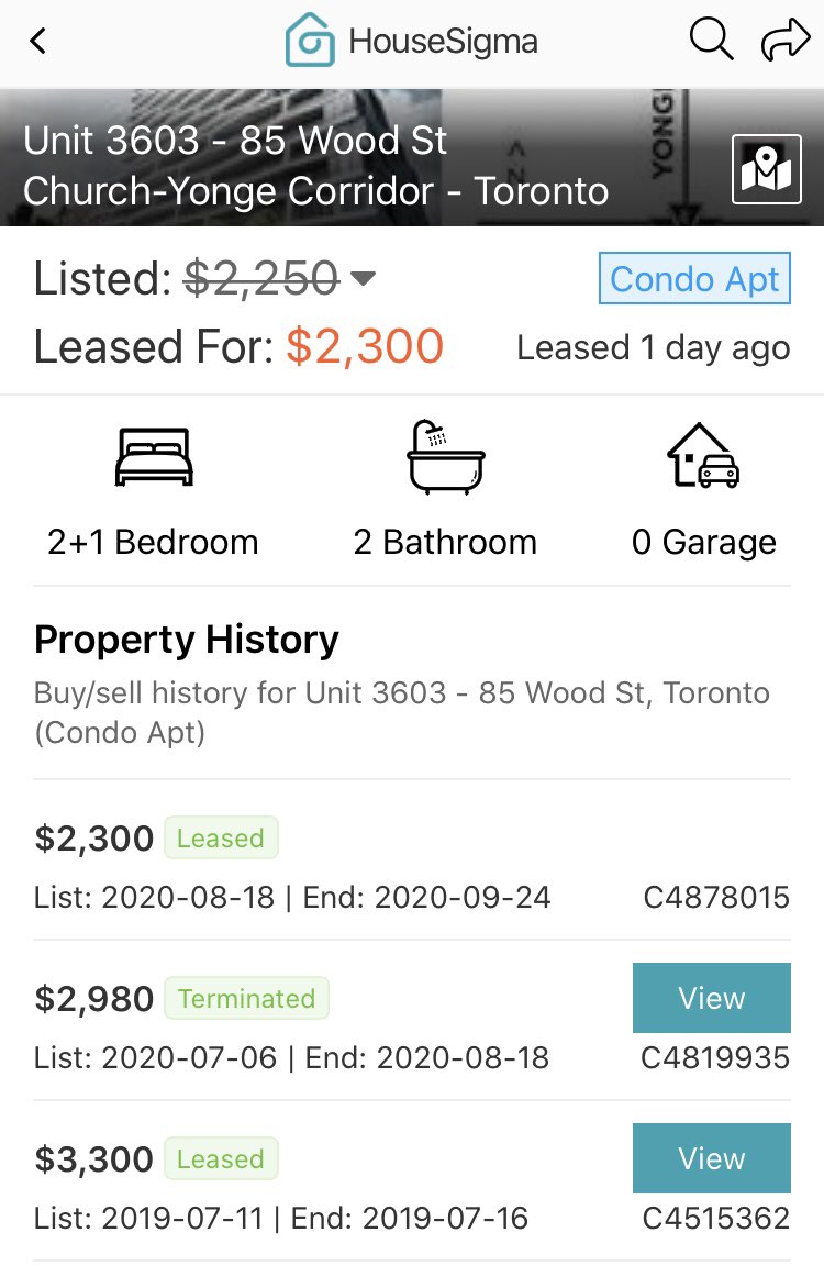 Current status of Toronto Rents -> Free FallingThis investor accepted the new Toronto rental reality & took a massive haircut of $1000/month or a 30% drop in revenueWho would have thought neg cash flow may be the prick that bursts the bubble!Low rates don’t help! #cdnecon