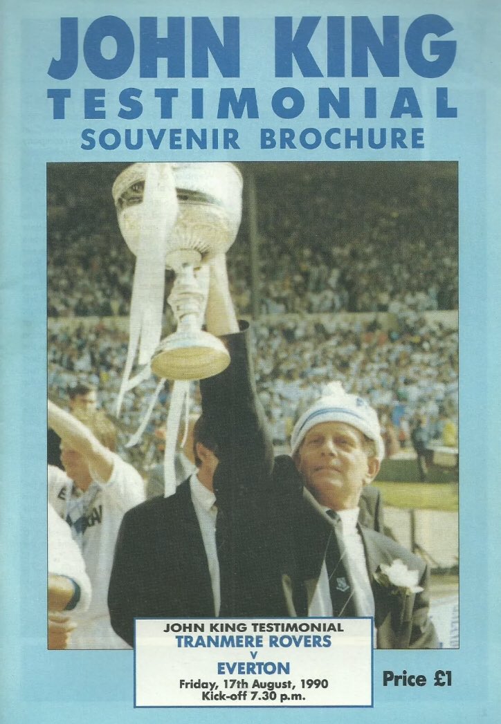 #97 Tranmere Rovers 1-2 EFC - Aug 17, 1990. For a 3rd pre-season in a row EFC visited Prenton Park, this time for Tranmere legend Johnny King’s testimonial. EFC won 2-1, with goals from Ray Atteveld & Norman Whiteside. Whiteside would only start one more EFC game before retiring.