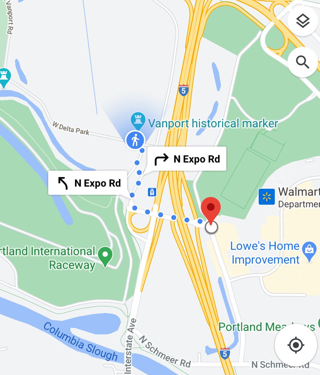 This location is a 9 minute walk to Delta Park, if one was inclined to walk over to a larger group of armed far-right extremists who have made no secret of their desire to murder Black Lives Matter activists