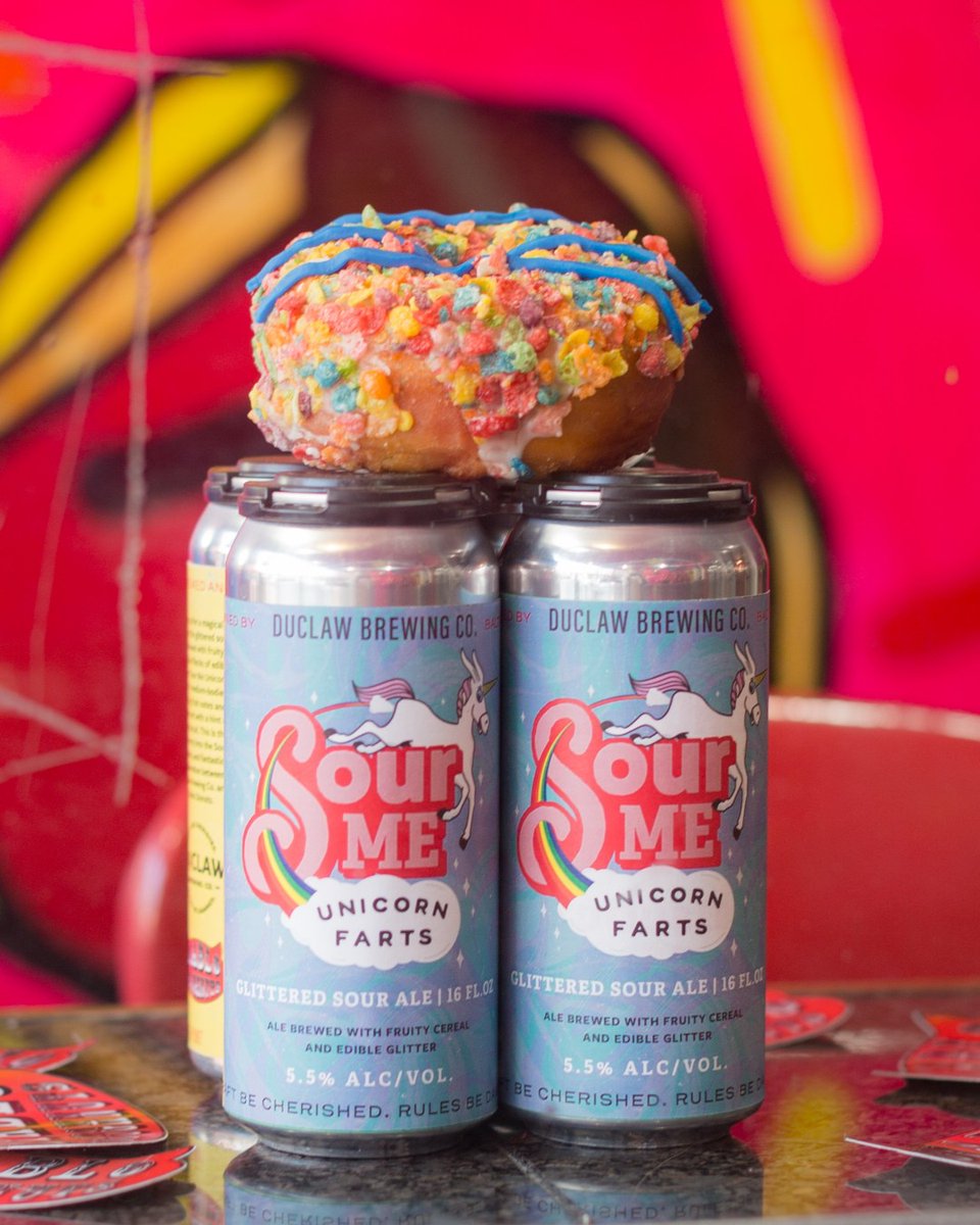 Did you miss the Sour Me Unicorn Farts from DuClaw Brewing on draft this week?  Don't sweat it, we now have cans.  Make sure to stop in tonight and grab a can before that unicorn disappears. 🦄🌈