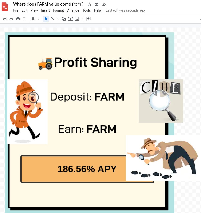 harvest_finance's tweet photo. In-depth analysis of what gives FARM value.

Our analysts are working tirelessly to prepare this detailed analysis.

30% of profits from the AUM market buys FARM on uniswap. https://t.co/FvKl4UWPq2