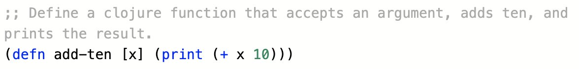 Just had a very eerie moment. I've been working through function examples from the Clojure website. I got stuck on the syntax for a specific problem and decided to ask GPT-3. It solved it immediately, with perfect syntax. Remind me why I'm bothering to learn again?