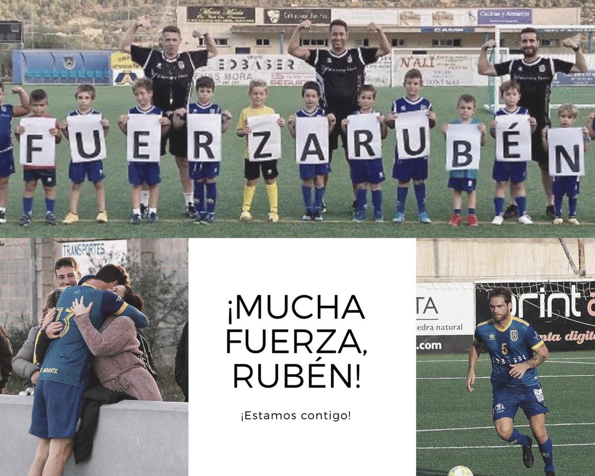 FutbolMallorca's tweet photo. 💪 Rubén, vas a ganar este partido. No te quepa duda. 

¡Eres todo un ejemplo para el fútbol balear!

💙 #FuerzaRubénNova 💛 https://t.co/6n6WGs0pmy