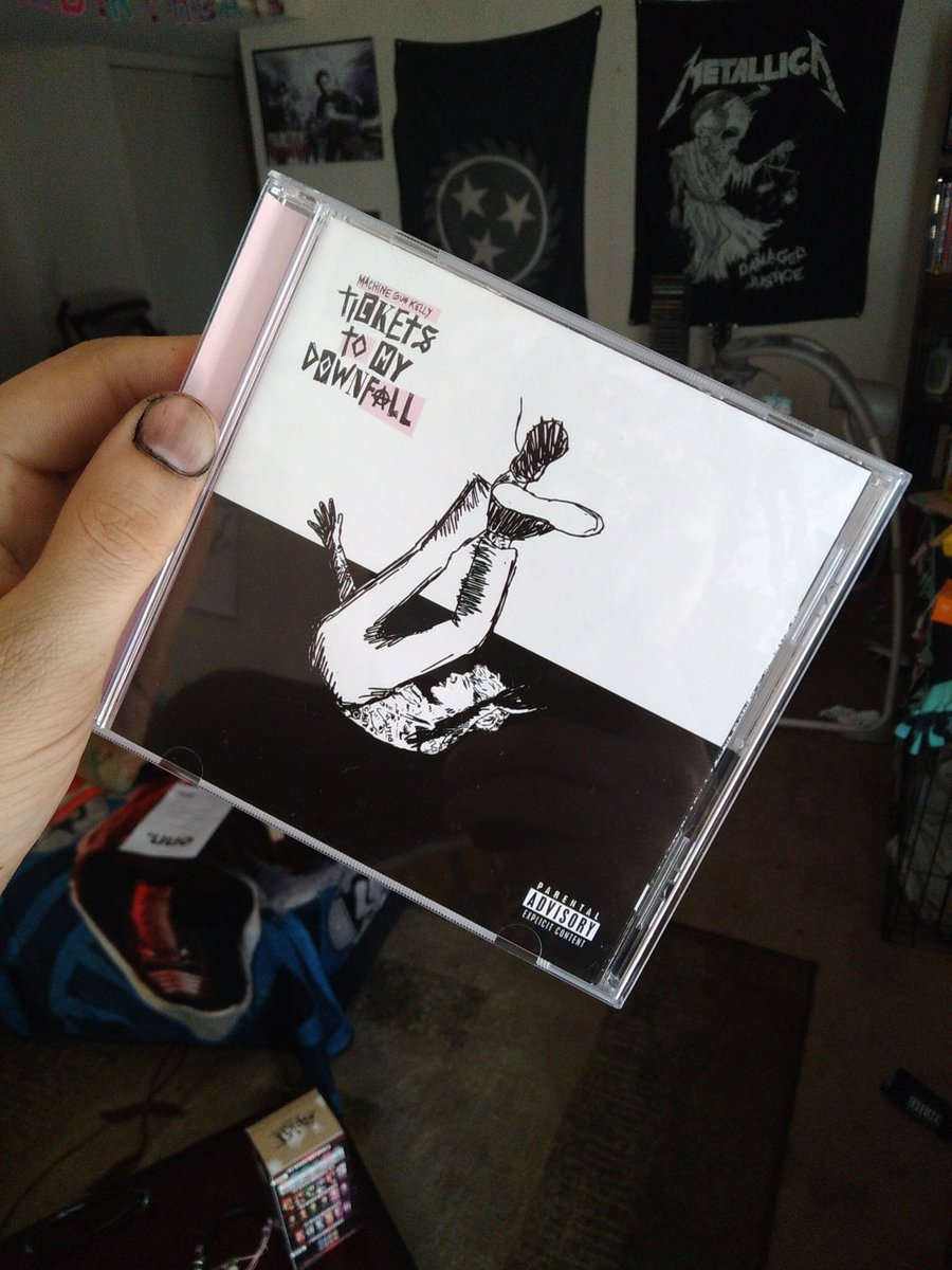 XandarMacabre's tweet photo. Bought 2 #TicketsToMyDownfall album for me, and a friend. @machinegunkelly fucking killed it!
#mgk #19xx #est4life https://t.co/P0CP4079tE