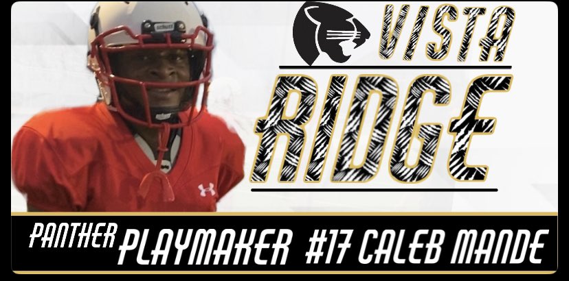8TH GRADE PANTHER PLAYMAKER OF WEEK WR, DE CALEB MANDE