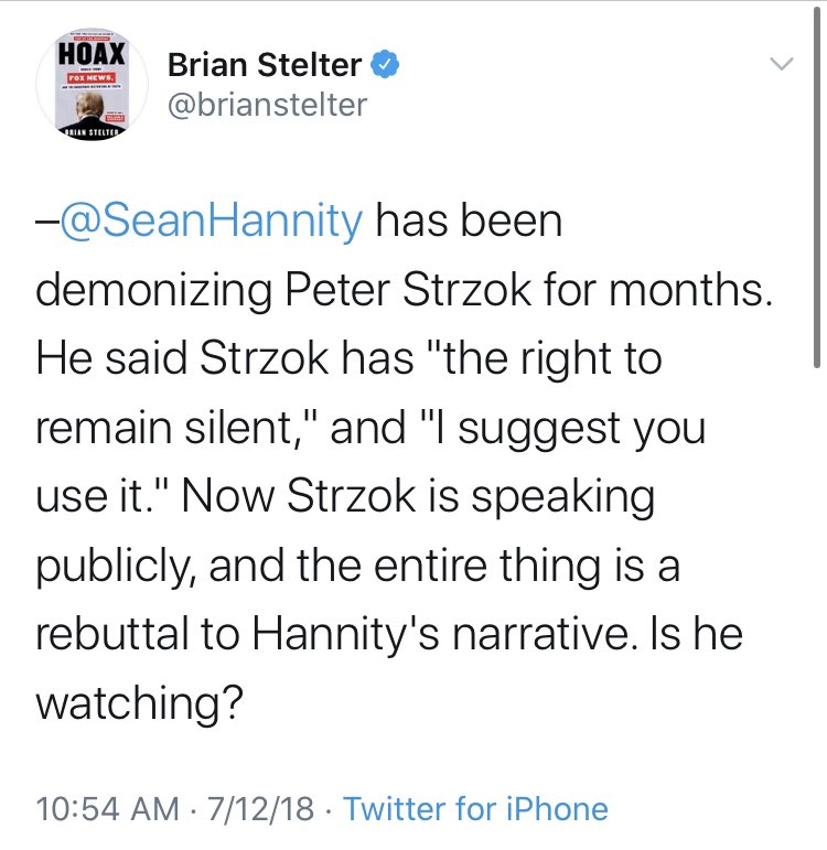 And they also got their big names involved. These takes from  @brianstelter have aged...imperfectly. Still thinking it’s a different reality to suggest that Strzok was part of “the single biggest abuse of power corruption scandal in American history,” Brian?