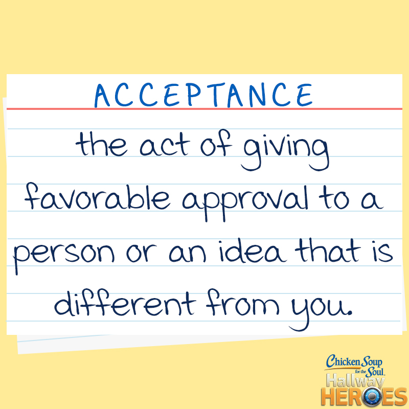 CSShallwayhero's tweet image. How do you teach students to #accept one another? #CSSHallwayHero #CSSDefinition