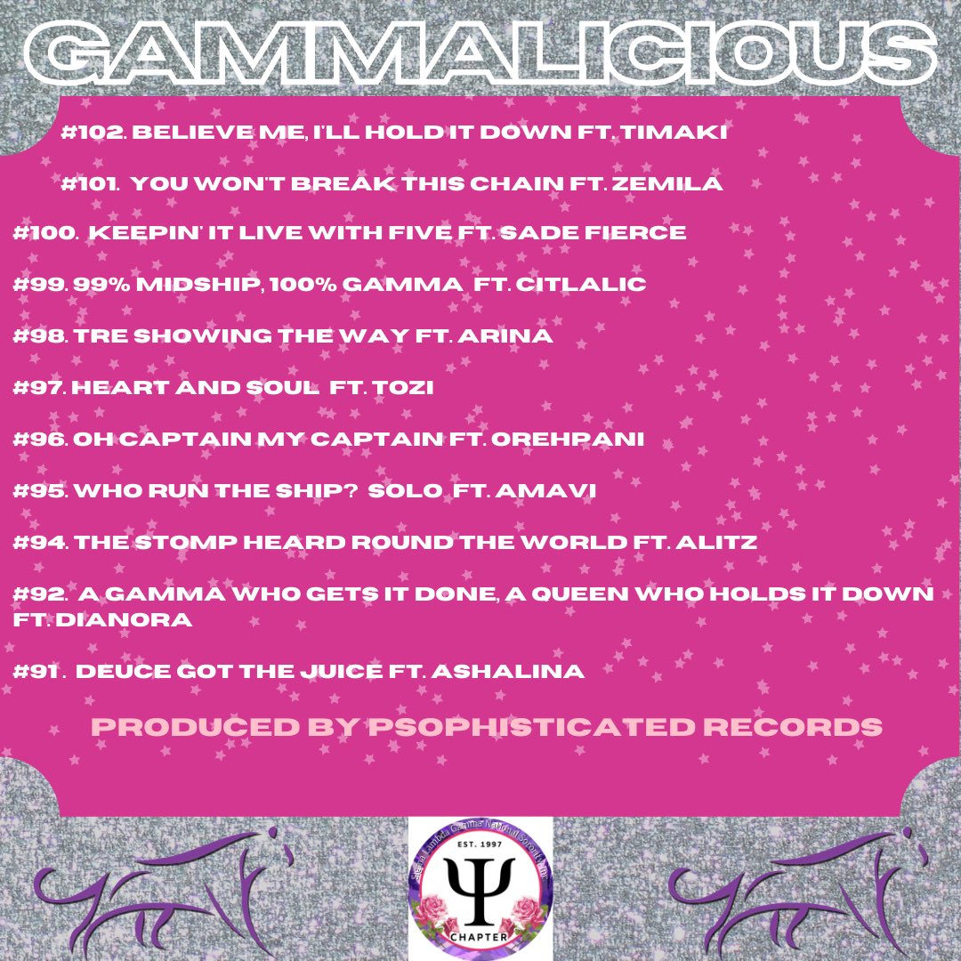gammas_iu's tweet image. Bet you aren’t ready for this ✨Gammalicious album ✨😍The Psophisitcated ladies of Psi Chapter have been working in the studio 👀 making some beats for y’all. Stay tuned to see our songs!!💜💕 #PsiChapter #Gammas
