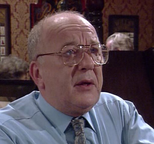 31. Alec Gilroy. We saw him initially as a rather shady character. Rita’s showbiz agent and later on Graffitti Club manager. Then came his unlikely marriage to Bet Lynch. During the late ‘80s and early ‘90s,they were a classic double act at the very heart of the show.  #MyCorrie60