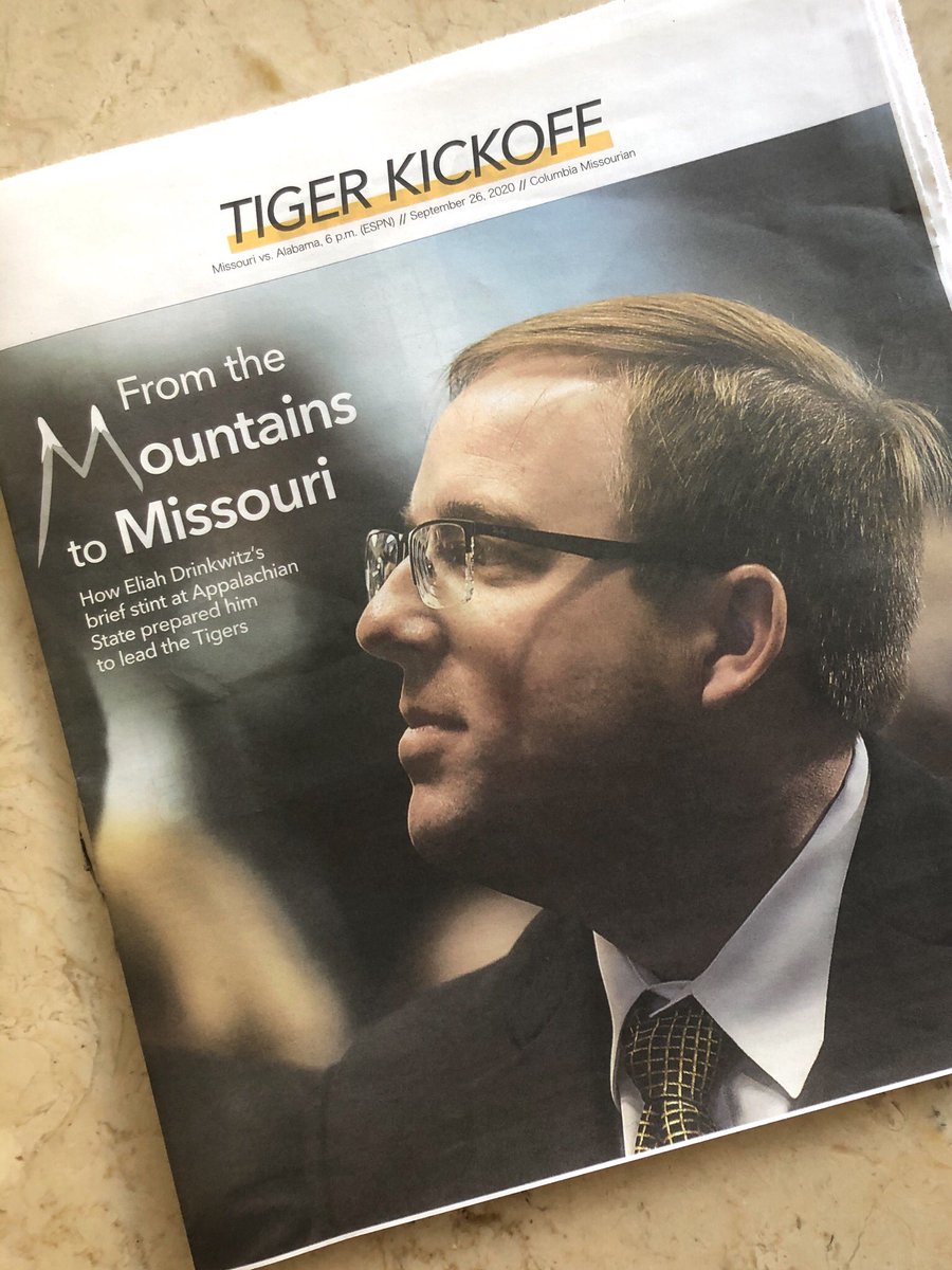After many late nights in the  @CoMissourian newsroom, our first issue of Tiger Kickoff is here! I’m so proud of how this edition turned out. It was really a team effort, and the team we have makes leading easy. (1/?)