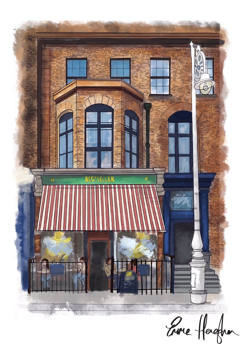 Decided to draw one of my favourite cafes 🥰🥰 <a href="/BestsellerDub/">Bestseller Dublin</a>  
This was so fun to do ✌🏽