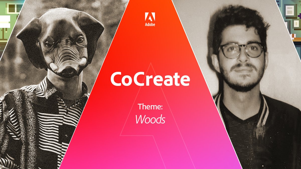 Join us live at 5pm PST today for #AdobeCoCreate, an hour of music and online creativity featuring animator <a href="/Mike_Manor/">MIKE MANOR 💥</a> and hip-hop artist <a href="/Thefrankleone/">FRANK LEONE</a> 😍: adobe.ly/cocreate-woods